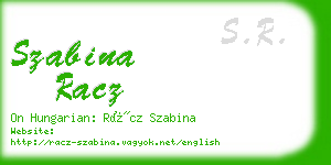 szabina racz business card